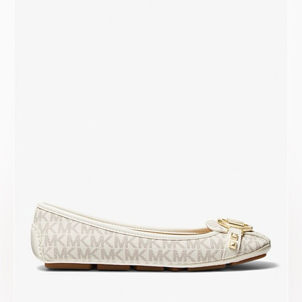 NEW Michael Kors Fulton Studded Vanilla Logo Ballet Flat Loafer Moccasin size 8 - Picture 4 of 4